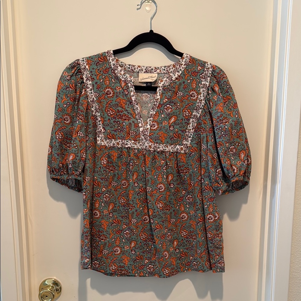 Floral Puff Sleeve Top